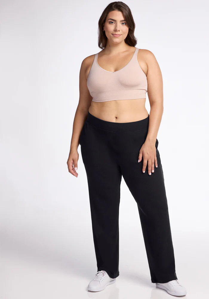 Luca Ribbed Pants - Black - Image 9