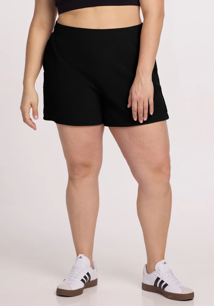 Maisey Ribbed Shorts - Black - Image 10