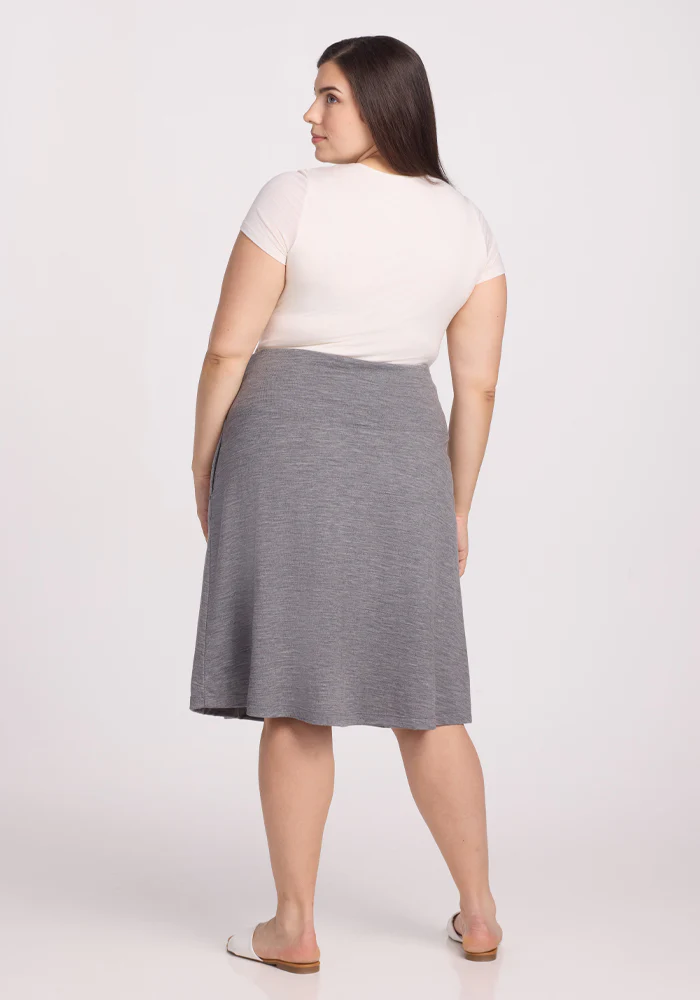 Marilyn Flowy Midi Skirt - Graphite Heather - Image 14