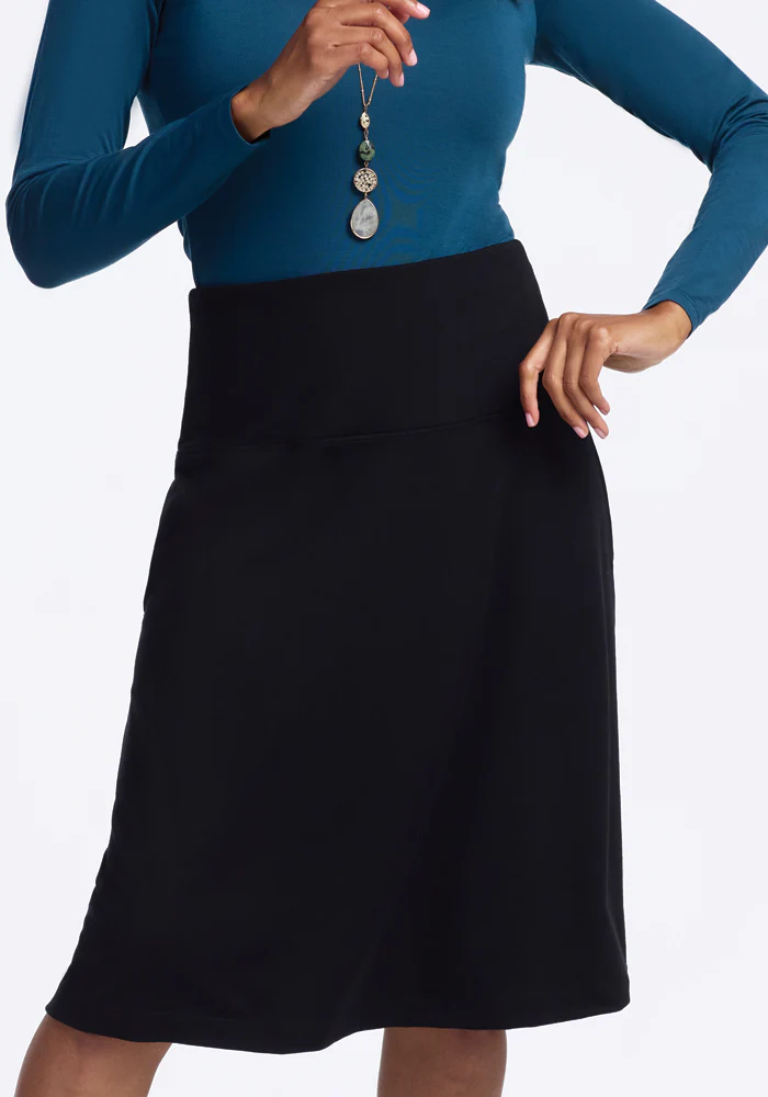Marilyn Flowy Midi Skirt - Black - Image 17