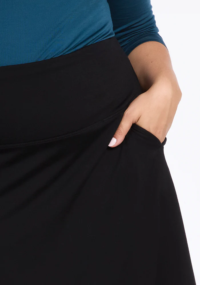 Marilyn Flowy Midi Skirt - Black - Image 19