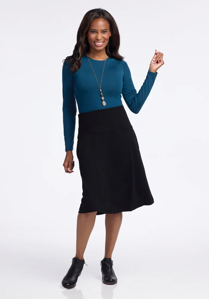 Marilyn Flowy Midi Skirt - Black - Image 24