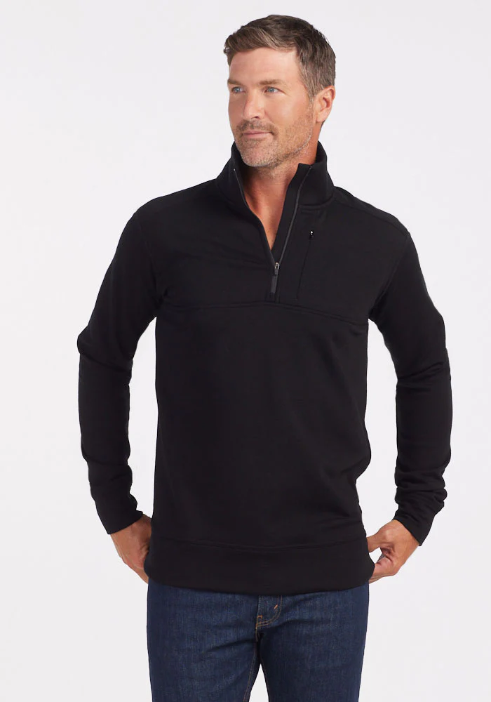 Mason 1/4 Zip - Black