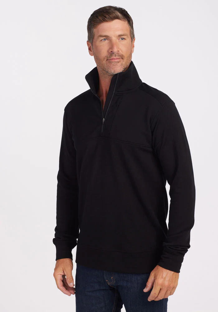 Mason 1/4 Zip - Black - Image 3