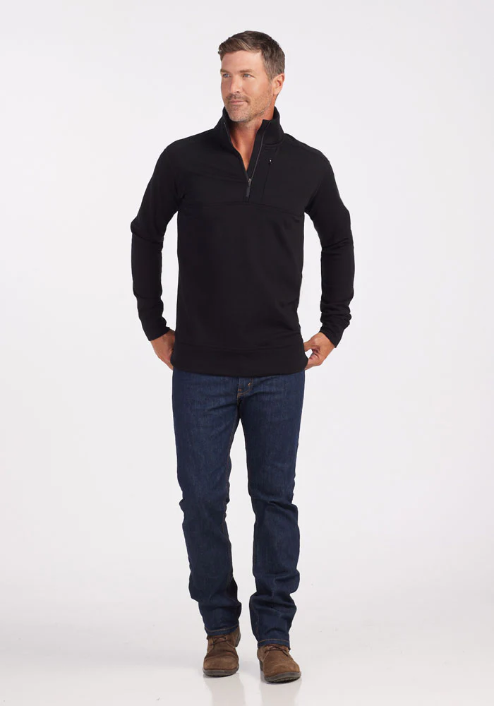 Mason 1/4 Zip - Black - Image 4