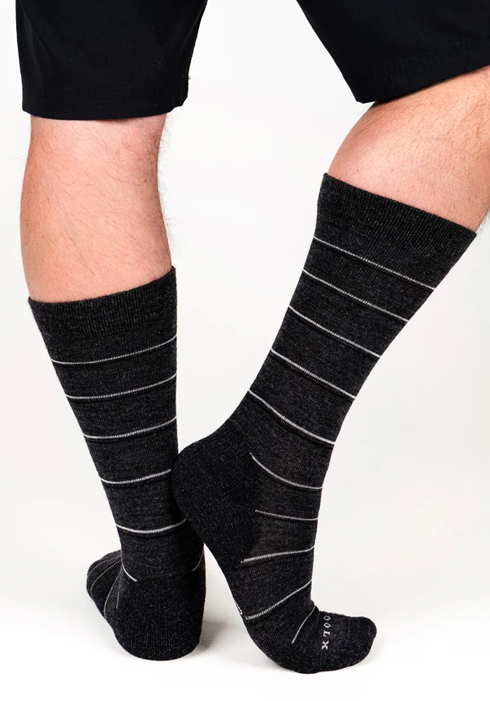 Mens Chandler Mid Calf Socks - Dark Grey Charcoal - Image 4