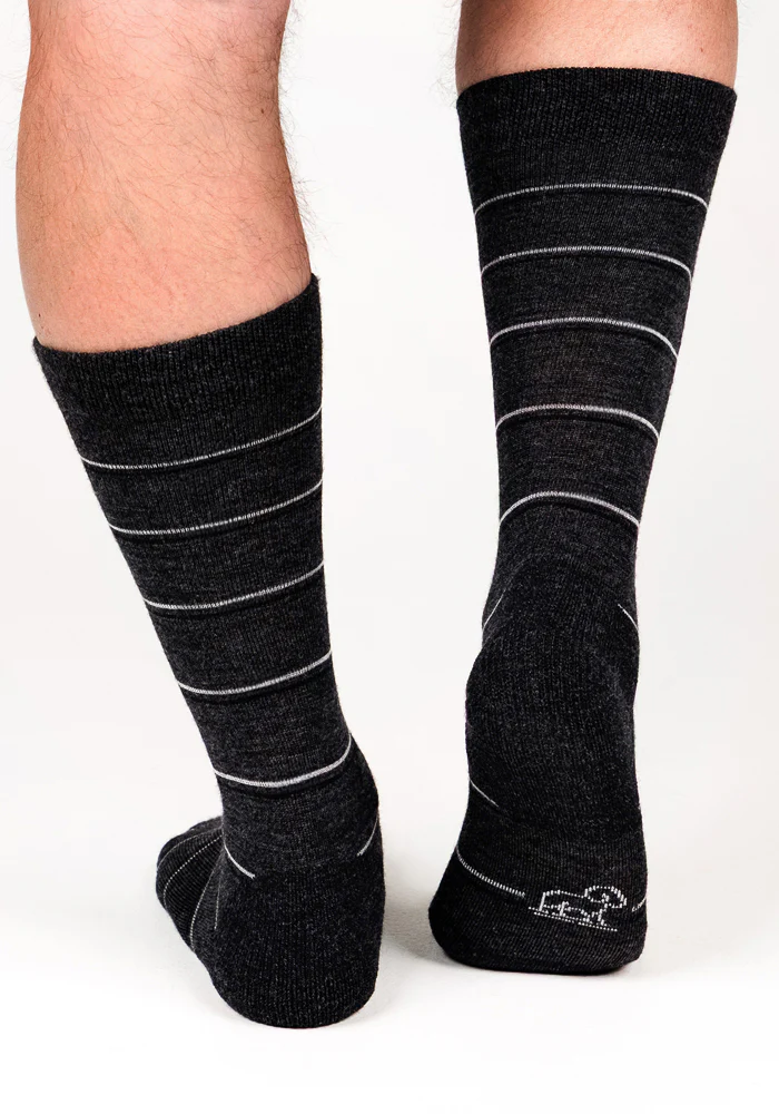 Mens Chandler Mid Calf Socks - Dark Grey Charcoal - Image 5