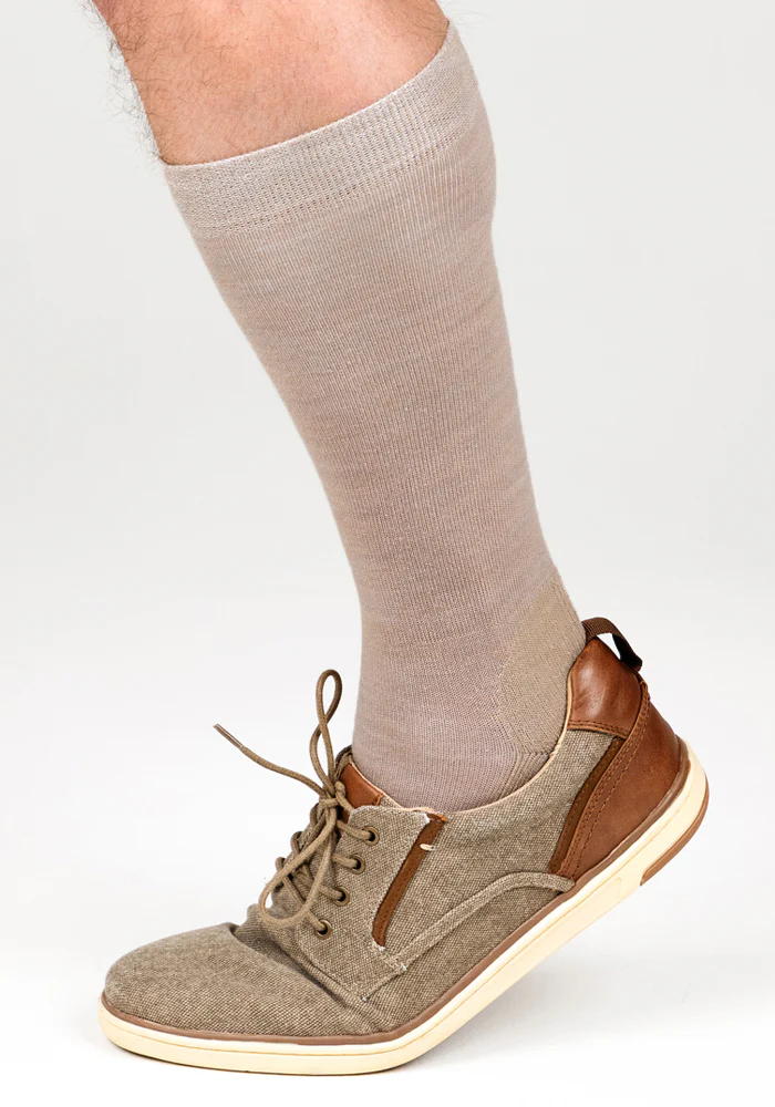 Mens Chandler Mid Calf Socks - Simply Taupe - Image 6