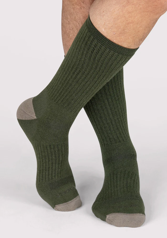 Mens Core Crew Socks - Winter Moss - Image 5