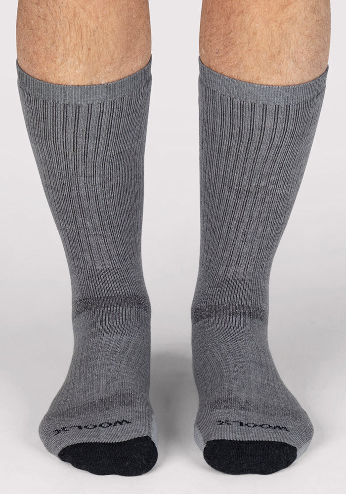 Mens Core Crew Socks - Grey - Image 4