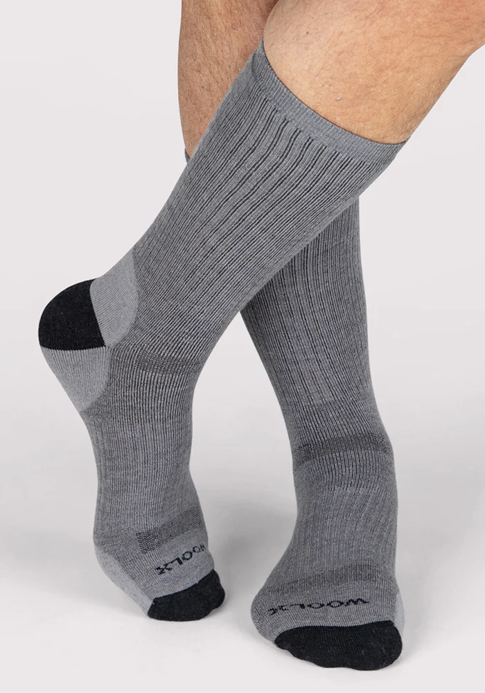 Mens Core Crew Socks - Grey - Image 5