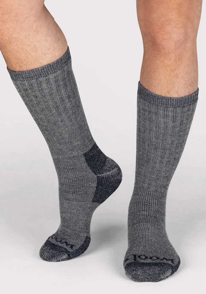 Mens Extreme Crew Socks - Charcoal Heather - Image 2