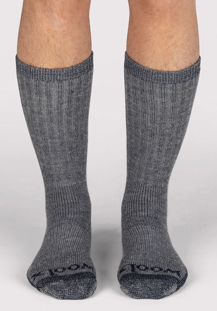 Mens Extreme Crew Socks - Charcoal Heather - Image 3