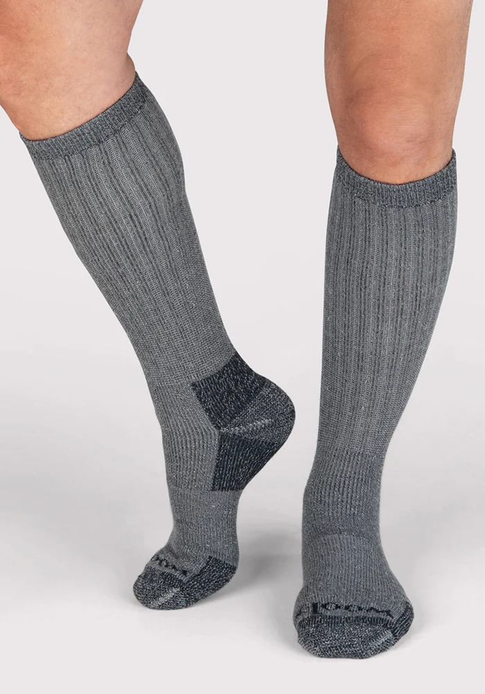 Mens Extreme Over The Calf Socks - Charcoal Heather - Image 4
