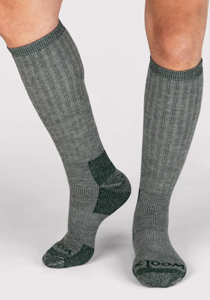 Mens Extreme Over The Calf Socks - Forest Dark Moss