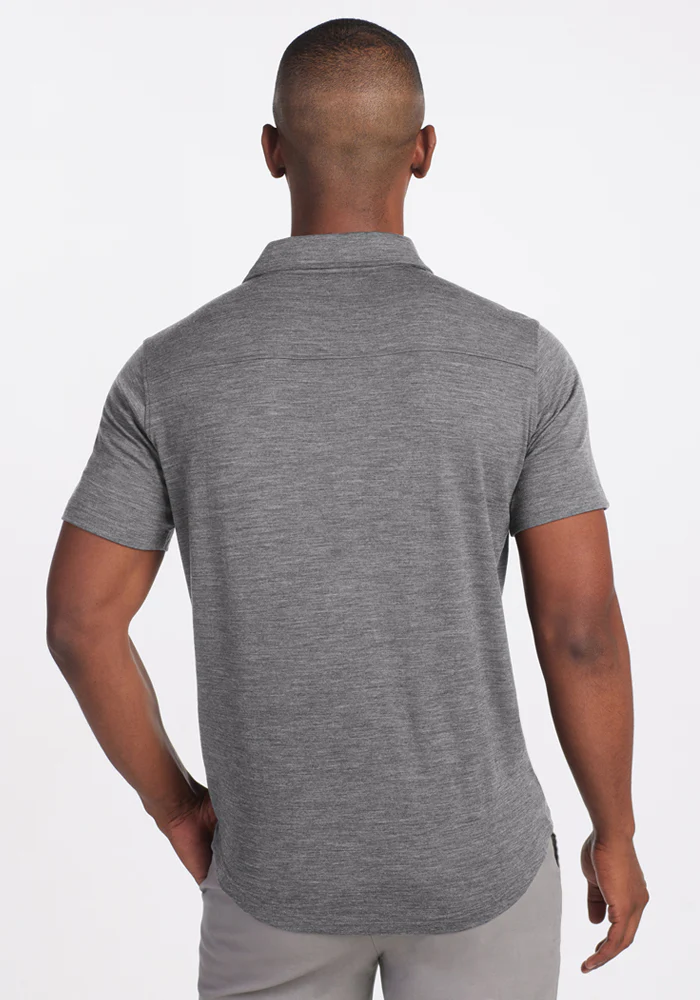 Endi Full Button Down Shirt - Graphite Heather - Image 6