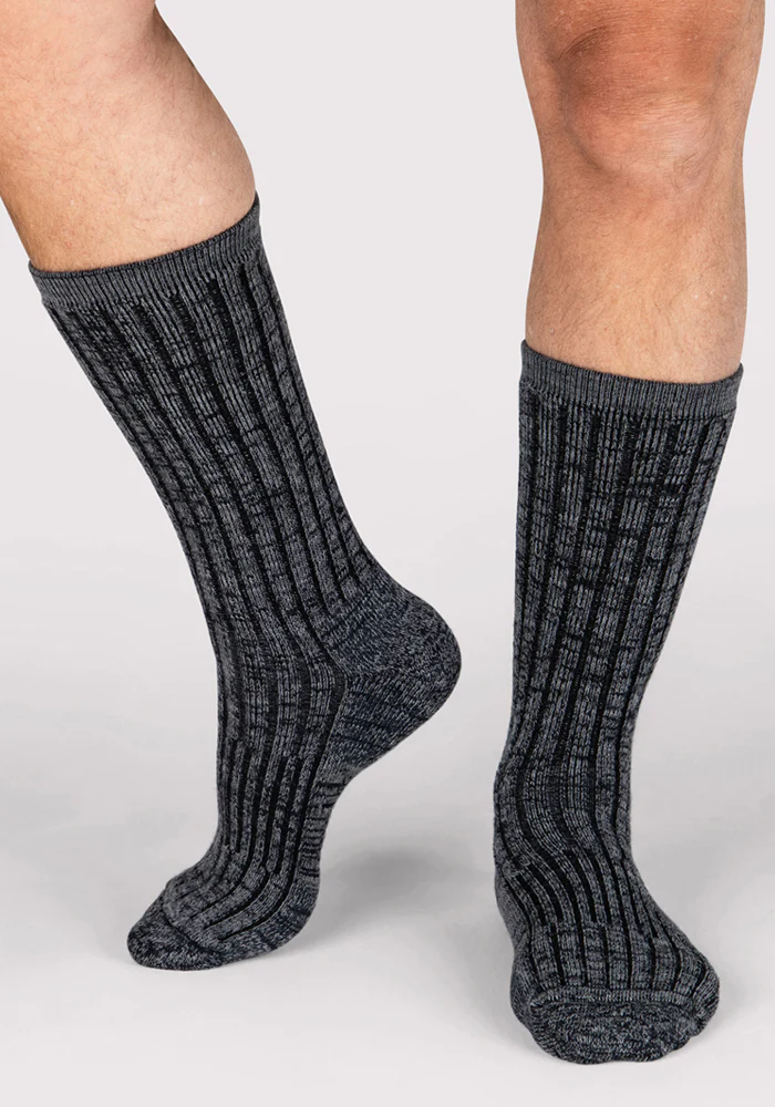 Mens Joey Crew Socks - Stone Grey - Image 6