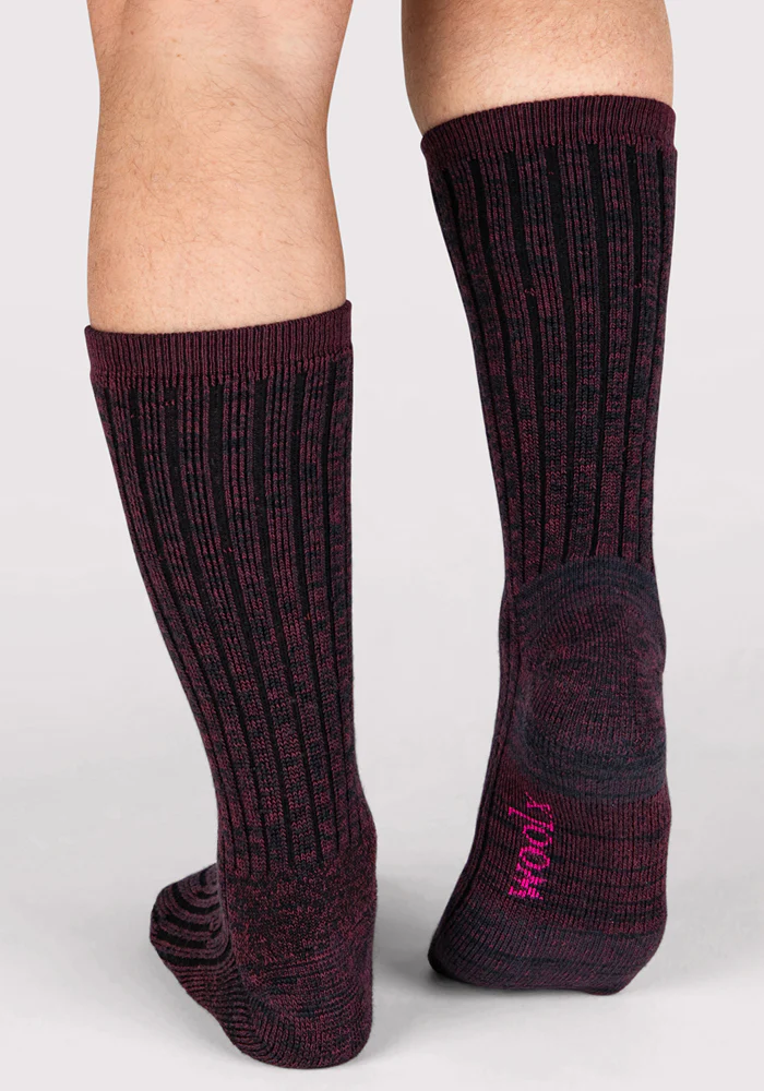 Mens Joey Crew Socks - Warm Violet - Image 7