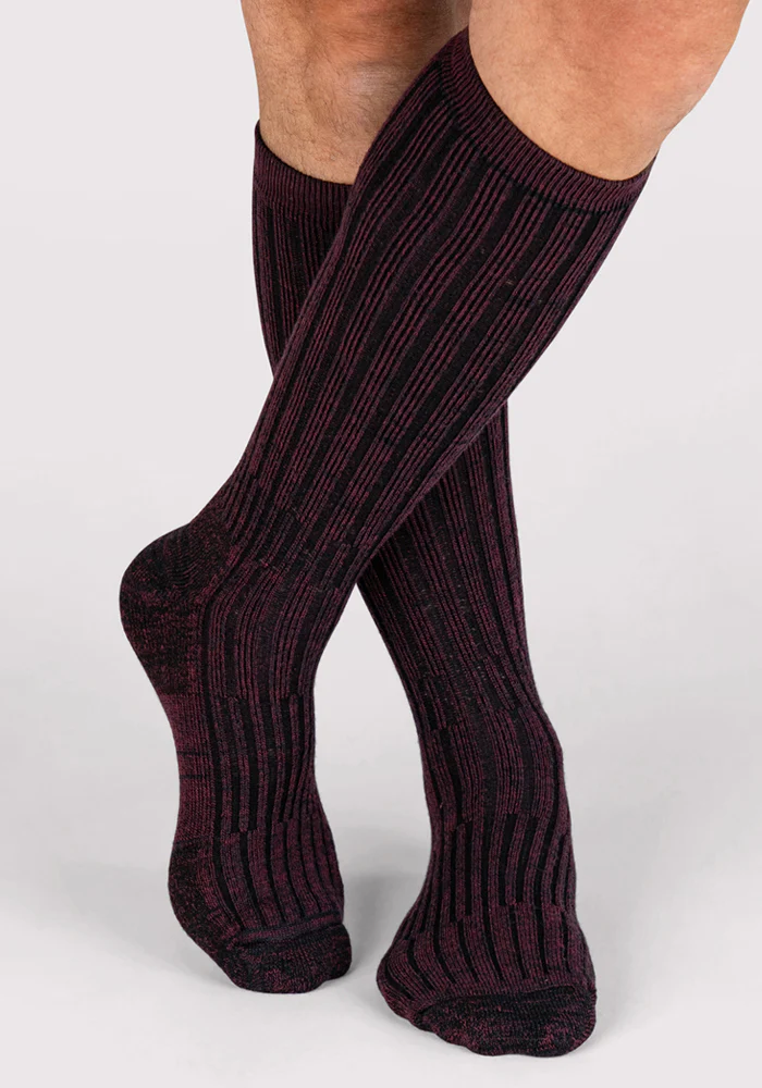 Mens Joey Mid Calf Socks - Warm Violet - Image 5