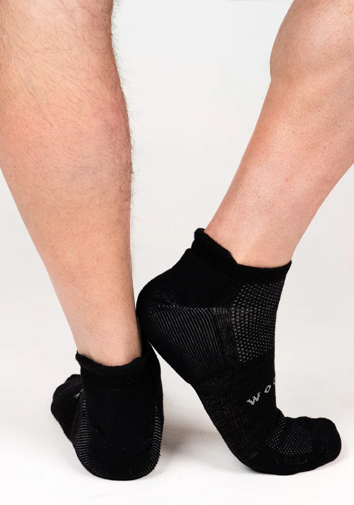 Mens Rowan No Show Socks - Black Pepper - Image 8