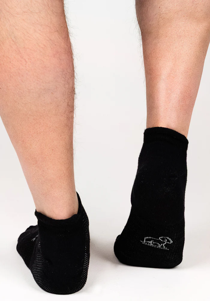 Mens Rowan No Show Socks - Black Pepper - Image 9
