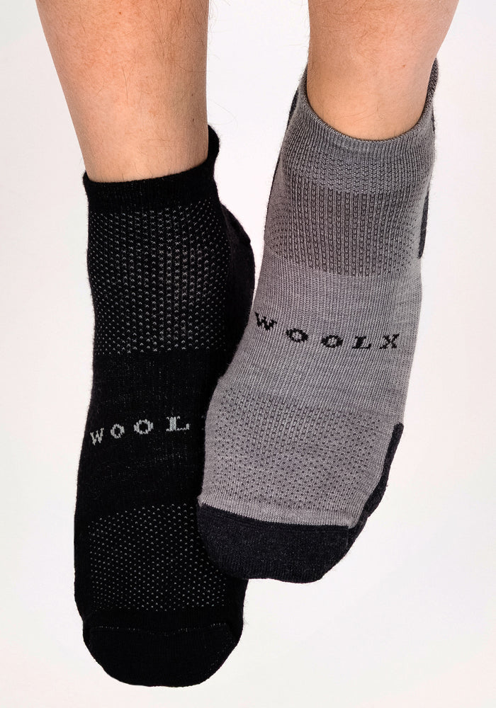 Mens Rowan No Show Socks - Pebble - Image 3