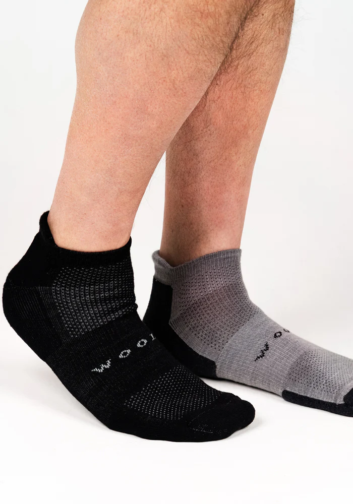 Mens Rowan No Show Socks - Pebble - Image 4