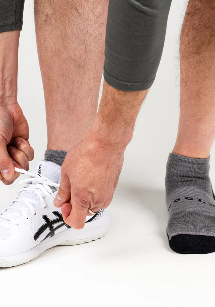 Mens Rowan No Show Socks - Pebble - Image 6