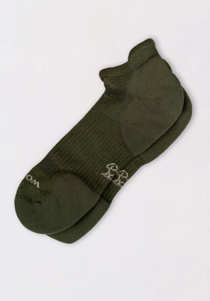 Mens Rowan No Show Socks - Winter Moss