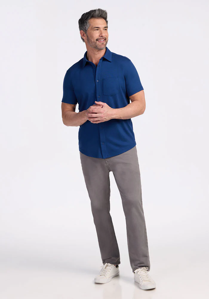 Endi Full Button Down Shirt - Estate Blue - Image 4