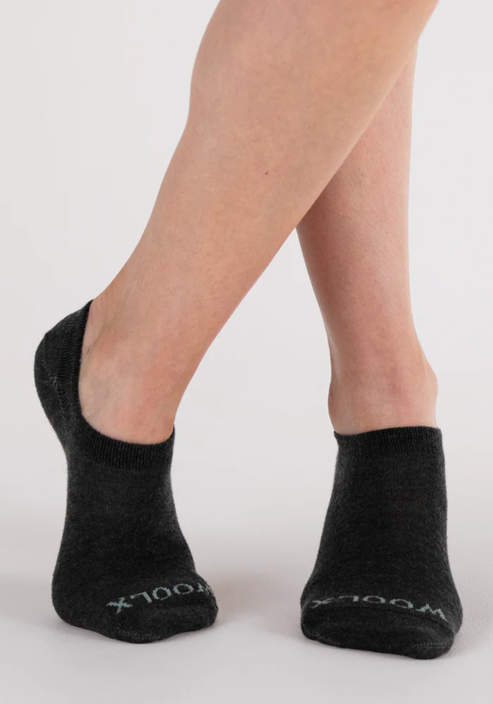 Womens Daisy Ped Socks - Dark Grey Charcoal - Image 3