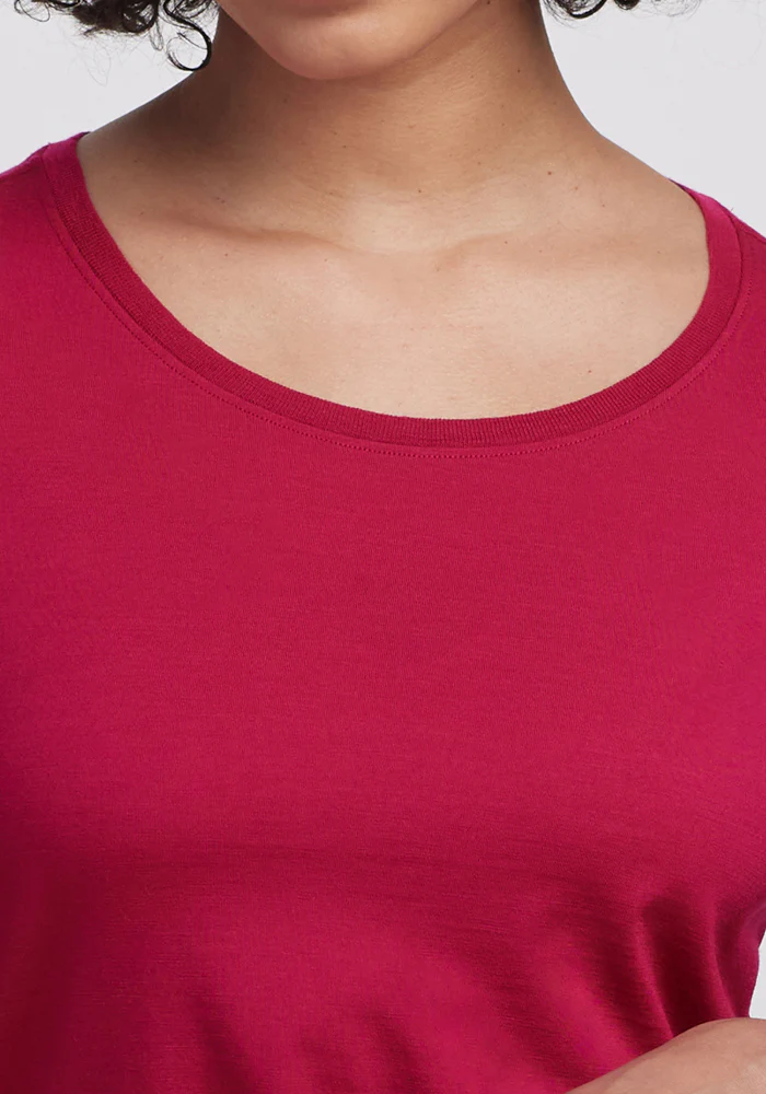 Jenny 3/4 Sleeve Crew Neck - Poppy Spark - Image 3