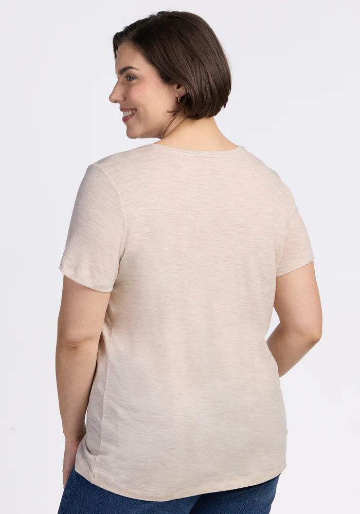 Junie V Neck - Cream Heather - Image 12