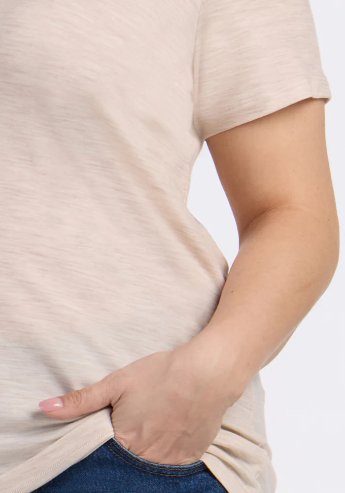 Junie V Neck - Cream Heather - Image 9
