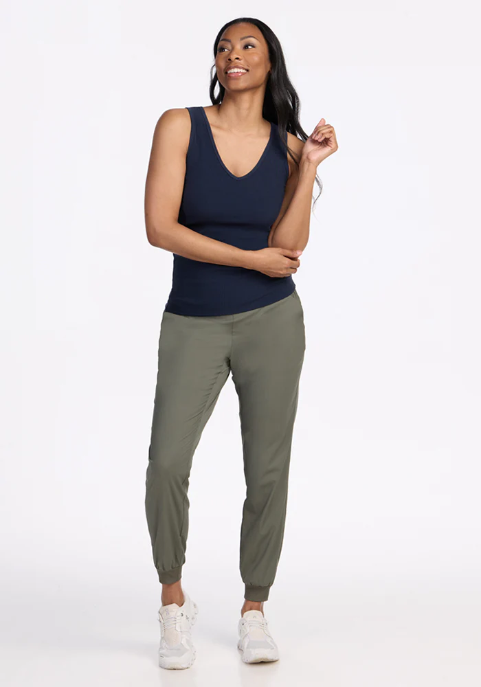 Vivi Ribbed Tank - Deep Navy - Image 4