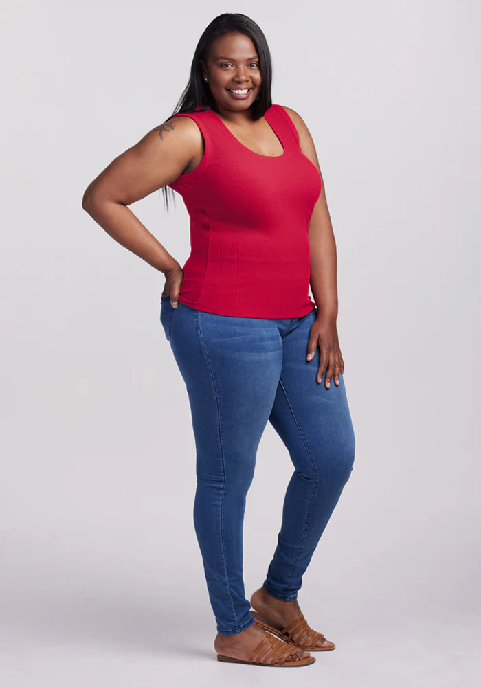 Sloane Ribbed Tank - Poppy Spark - Image 11