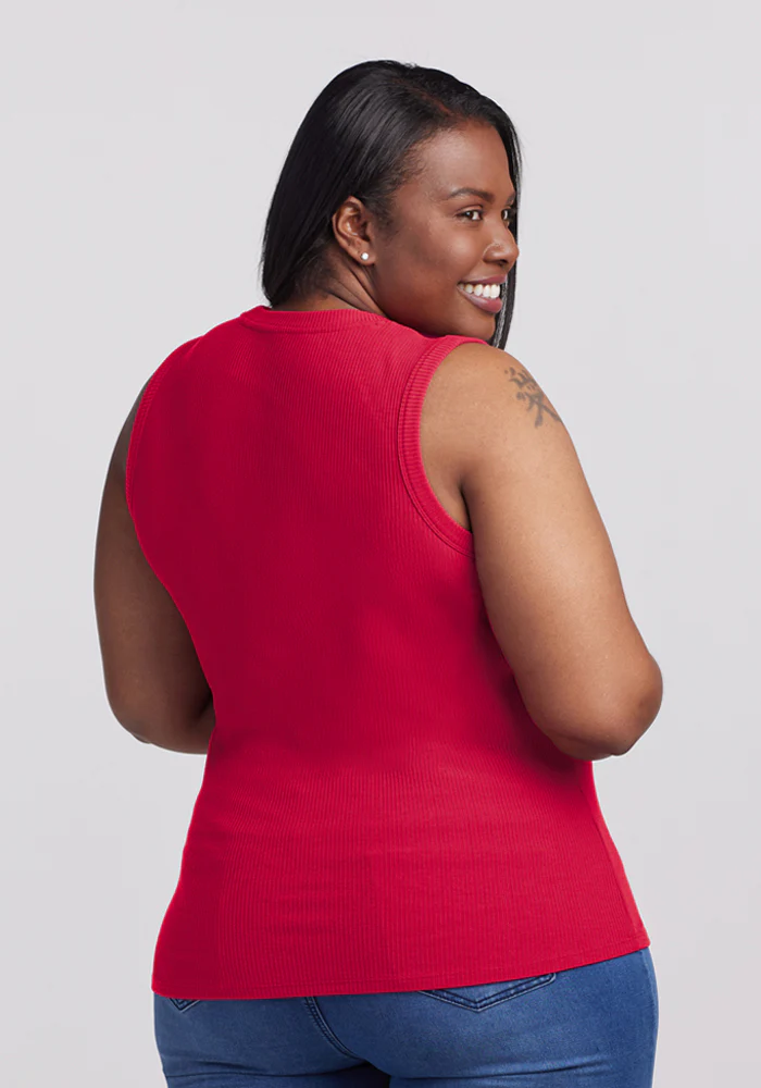 Sloane Ribbed Tank - Poppy Spark - Image 12