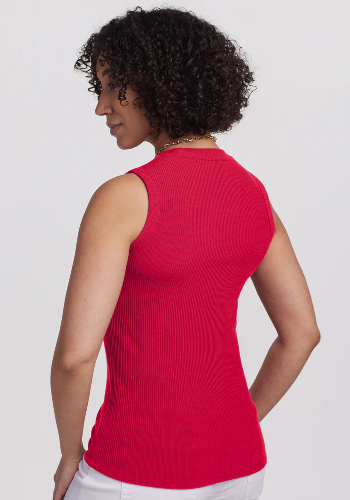 Sloane Ribbed Tank - Poppy Spark - Image 6