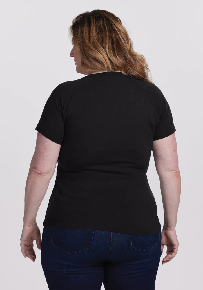 Mia V Neck - Black - Image 11
