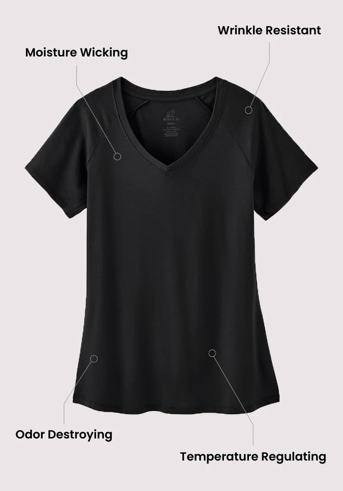 Mia V Neck - Black - Image 12
