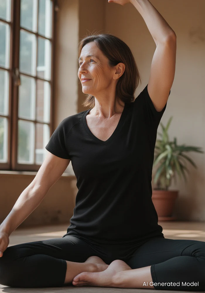 Mia V Neck - Black - Image 15