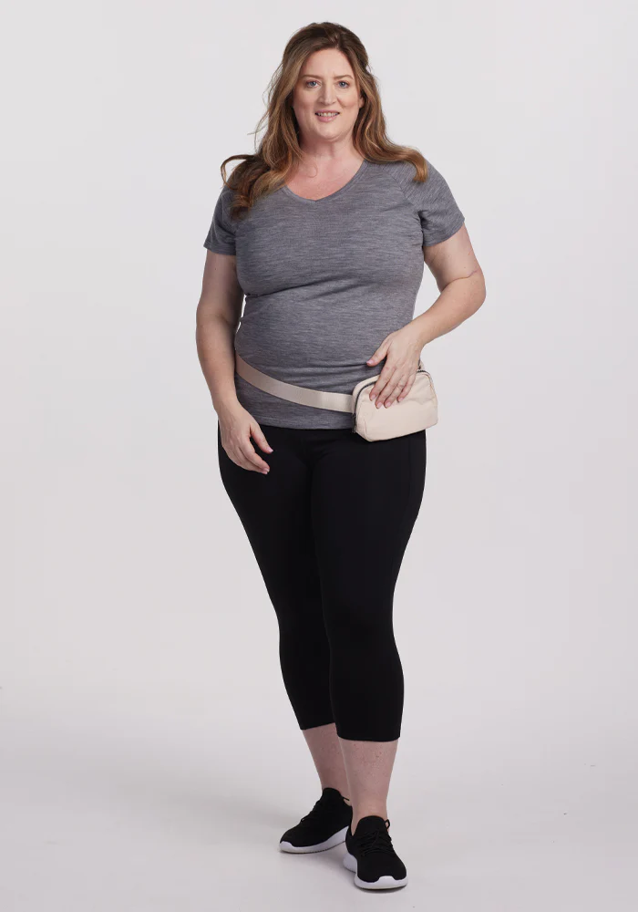 Mia V Neck - Graphite Heather - Image 10