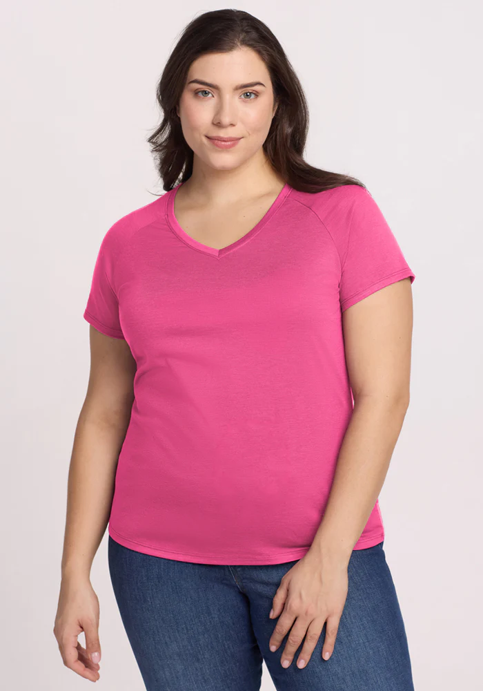 Mia V Neck - Raspberry Fizz - Image 6