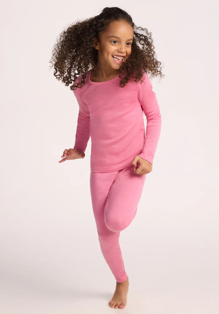 Kids Explorer Base Layer Bottoms - Pinky Promise - Image 6