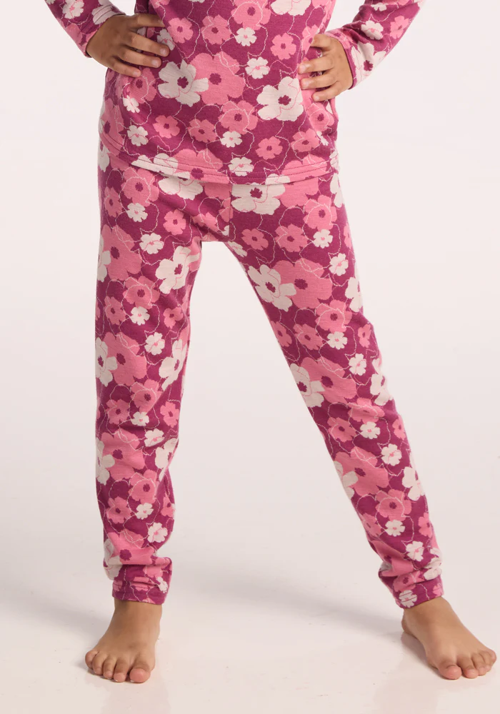 Kids Explorer Base Layer Bottoms - Rosie Posie