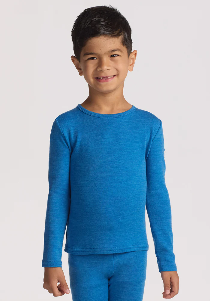 Kids Explorer Base Layer Top - Blue Razz