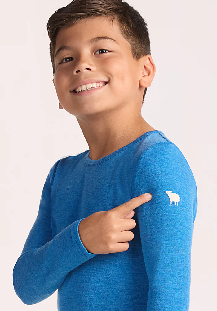 Kids Explorer Base Layer Top - Blue Razz - Image 13