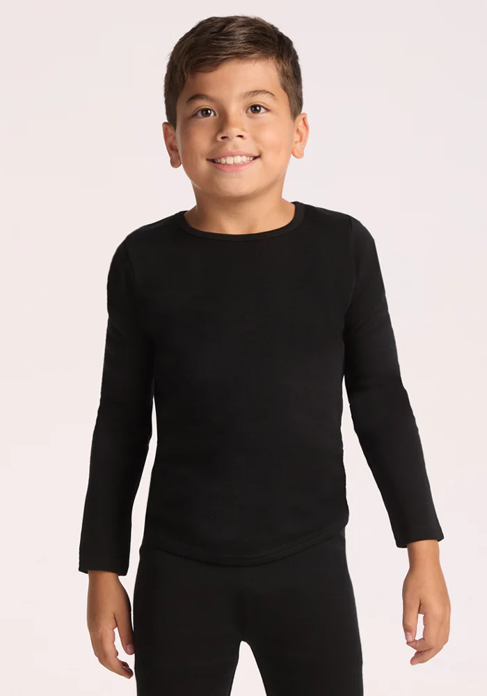 Kids Explorer Base Layer Top - Black - Image 14