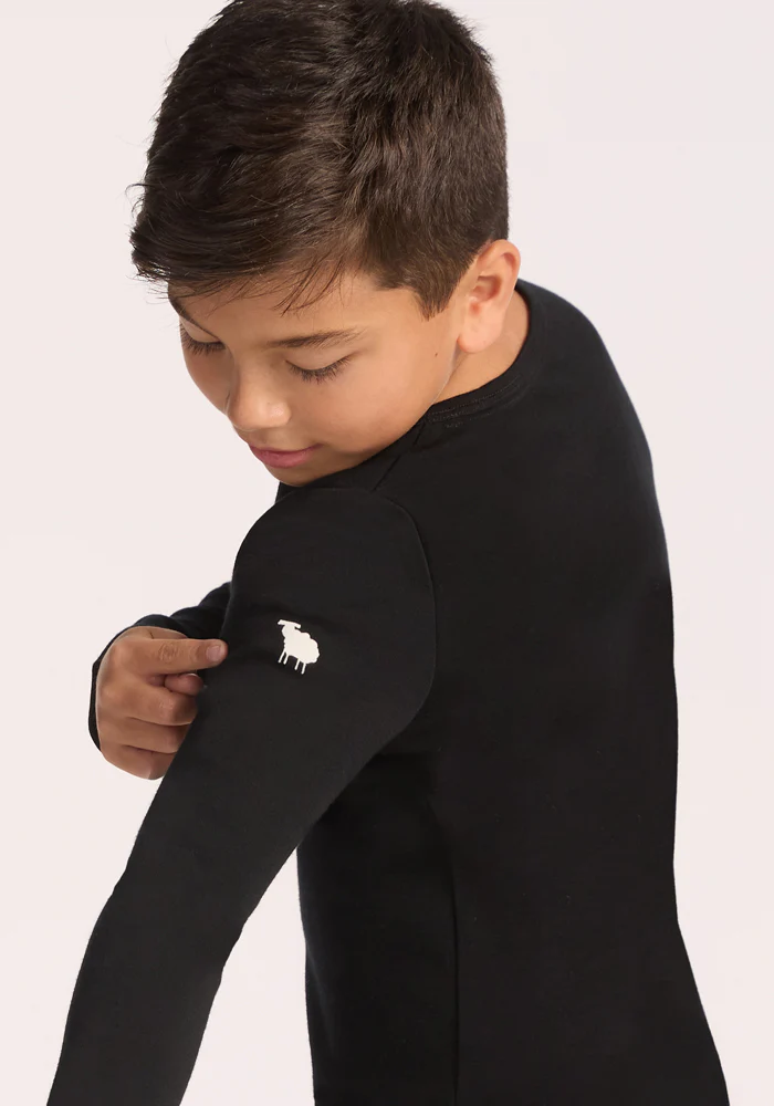 Kids Explorer Base Layer Top - Black - Image 15
