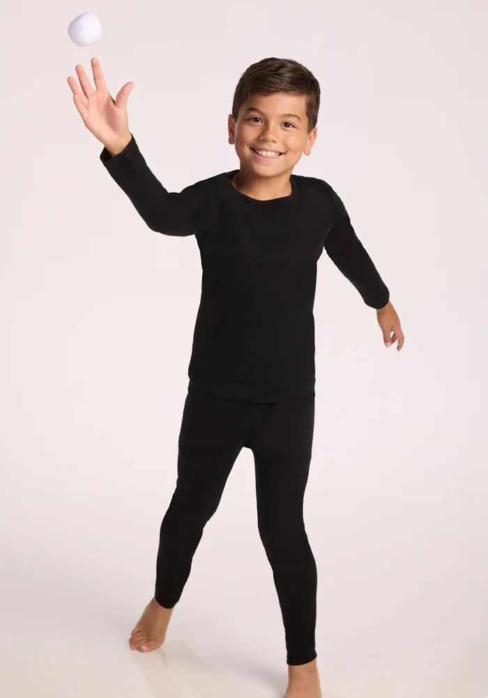 Kids Explorer Base Layer Top - Black - Image 17